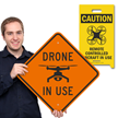 Remote Controlled Aircraft In Use Drone In Use Sign