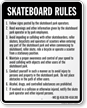 Skateboard Law Sign For Nevada