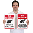 State No Trespassing Beware Of Dog Sign