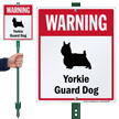 Warning Yorkie Guard Dog LawnBoss™ Signs