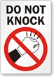 Do Not Knock Label With Graphic