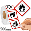 GHS Flame Pictogram Label