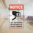 Activities Monitored By Video Camera Glass Decal