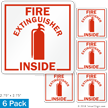 Fire Extinguisher Inside with Graphic Label