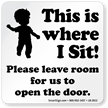 This Is Where I Sit Stick Clear Decal