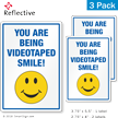 Smile You Are Being Videotaped Security Label Set