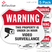 thumbnail image 2 of 2-Pack Red Video Surveillance Security Stickers – 24 Hour Warning Decals 2 of 6