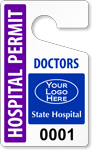 Plastic ToughTags™ for Doctors Parking Permits