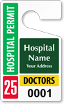 Plastic ToughTags™ for Doctors Parking Permits