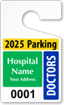 Plastic ToughTags™ for Doctors Parking Permits