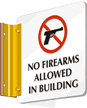 No Firearms Allowed in Building Sign