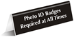 Photo ID Badges Required Sign