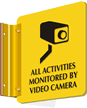 Activities Monitored by Video Camera Sign