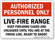 Live-Fire Range Sign
