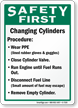 Safe Cylinder Handling Instructions Sign