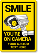 Custom Smile Video Surveillance Sign
