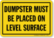 Dumpster Sign