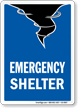 Emergency Shelter Rescue Area Sign