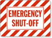 Emergency Shut Off Sign