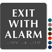 Exit with Alarm Braille Sign