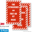 Fire Extinguisher and First Aid Kit Inside Label Set