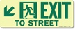 GlowSmart™ Directional Exit Sign, To Street Sign