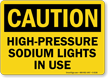 High Pressure Sodium Lights in Use Dispensary Sign