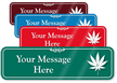 Custom Showcase Dispensary Marijuana Leaf Symbol Sign