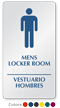 Bilingual Men's Locker Room Braille Sign