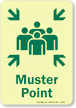 Muster Point Glow in the Dark Emergency Exit Sign