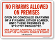 New Mexico Firearms and Weapons Law Signs