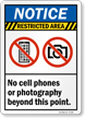 No Cell Phones Or Photography Sign