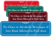 No Glass, Alcoholic Beverages In Pool Area Sign