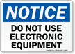 No Using Electronic Equipment Sign