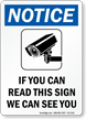 Notice Video Surveillance OSHA Sign