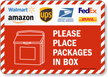 Place Delivery Packages In Box Sign With Clipart