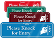 Please Knock For Entry Showcase Wall Sign