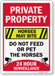 Private Property Horses May Bite Surveillance Sign