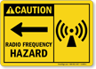 Radio Frequency Hazard Caution Sign
