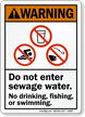 Do Not Enter Sewage Water No Drinking Sign