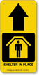 Shelter In Place Ahead Arrow Sign