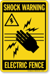 Shock Warning Electric Fence Safety Sign
