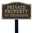 No Trespassing Statement Lawn Plaque