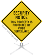 Property Protected By Video Surveillance Roll Up Sign