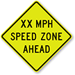 Custom Mph School Zone Ahead