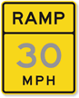 Ramp Custom Mph   Traffic Sign