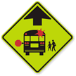 School Bus Stop Ahead   Traffic Sign