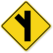 Side Road On Left (Symbol) Sign