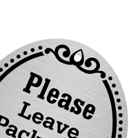Please Leave Packages DiamondPlate Door Sign