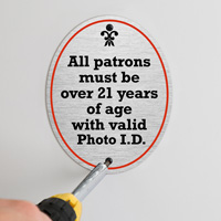 Age Restriction Sign: 21+